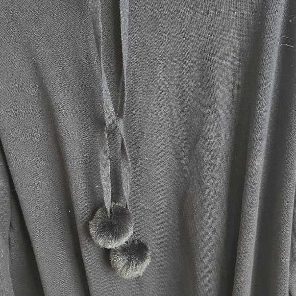 Belle by Kim Gravel Black Cowl Neck Sweater with Pom-Poms - Picture 3 of 11